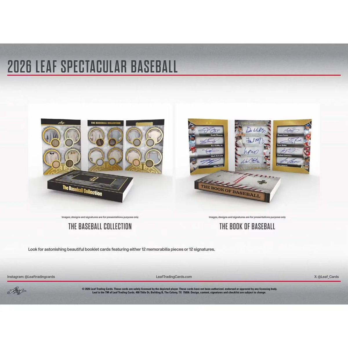2026 Leaf Spectacular Baseball Hobby 3-Box Case | Presell (Ships Sealed Only) | P5418645