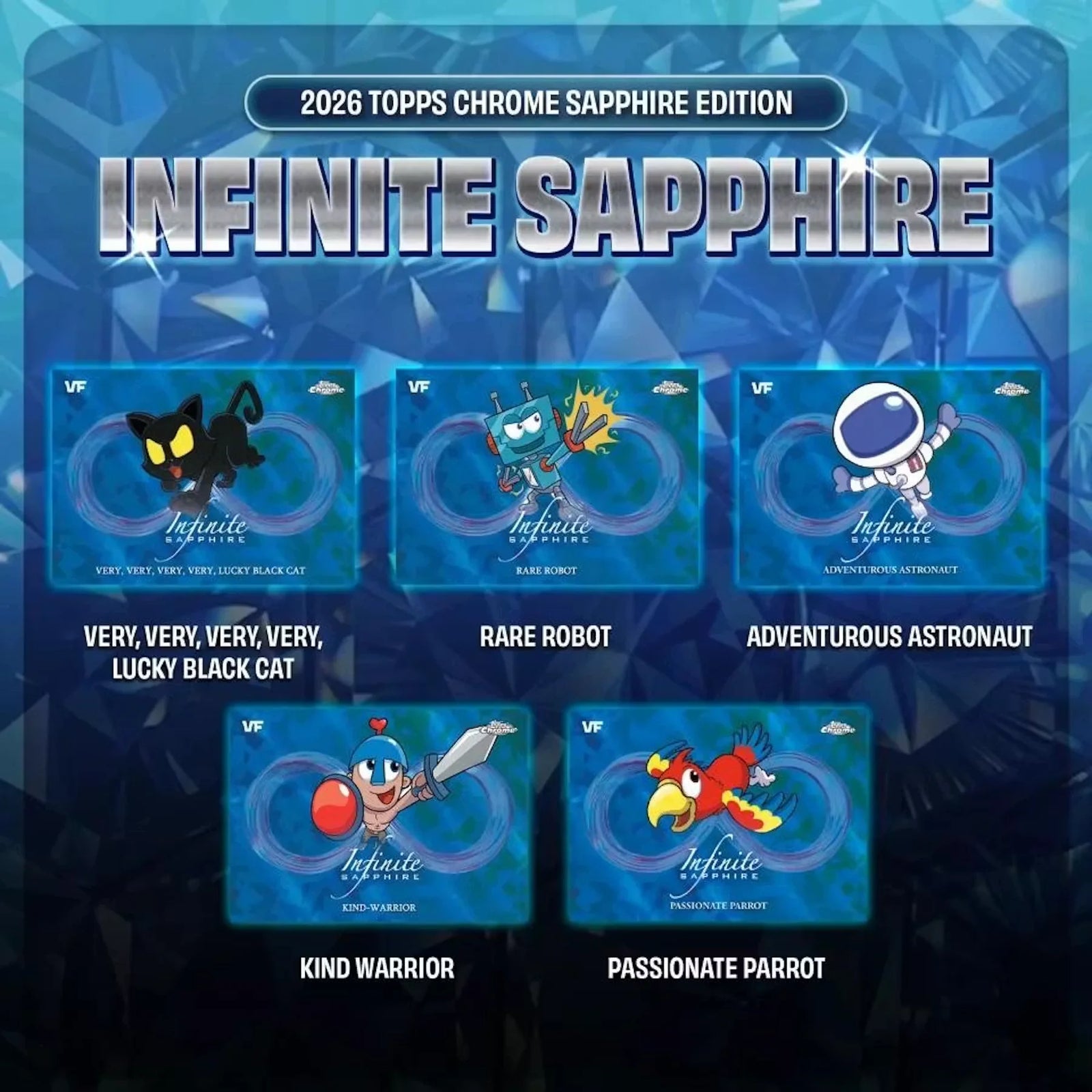 2026 Topps Chrome Sapphire VeeFriends 10-Box Case | Presell (Ships Sealed Only)