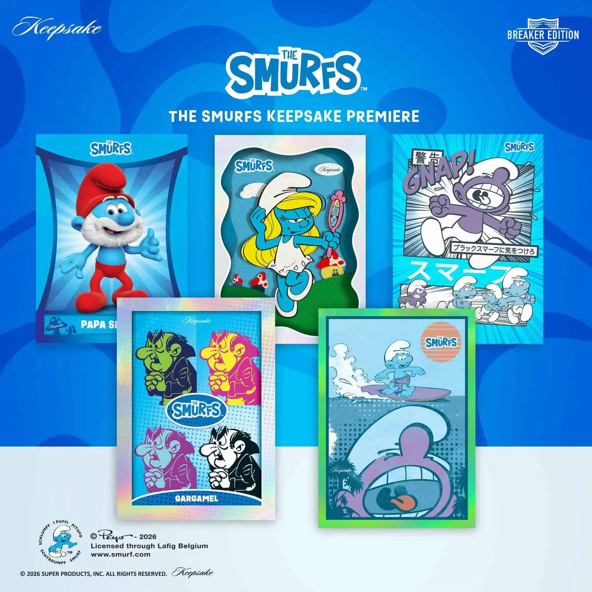 2026 Keepsake The Smurfs Premiere Breaker 10-Box Case | Presell | P5540638
