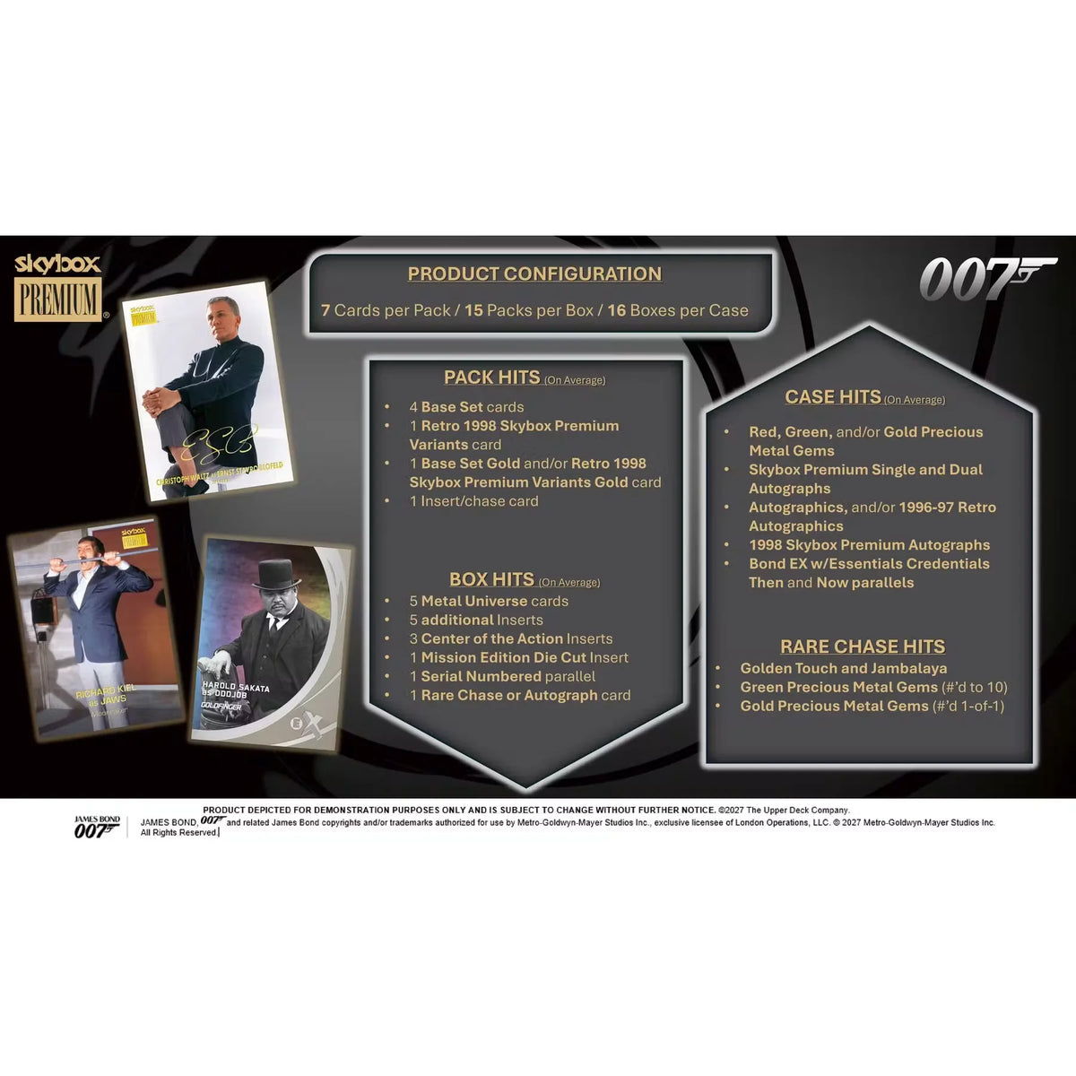 2026 Upper Deck Skybox Premium James Bond Hobby 16-Box Case | Presell | P5690740