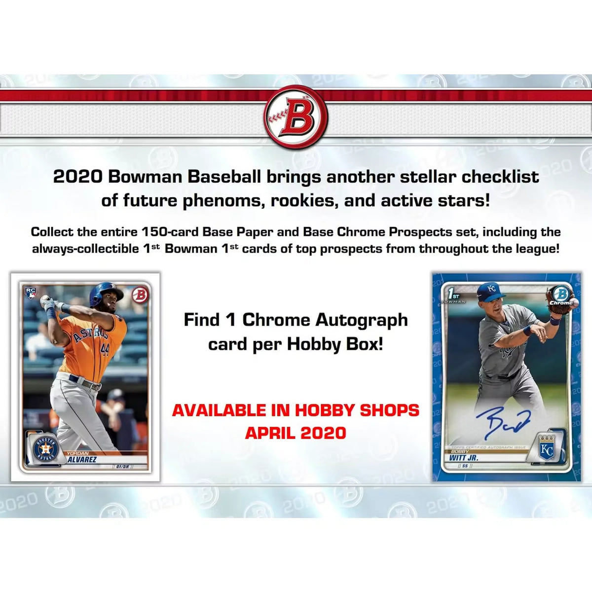 2020 Bowman Baseball Hobby 12-Box Case (Ships Sealed Only) - D | P6052891
