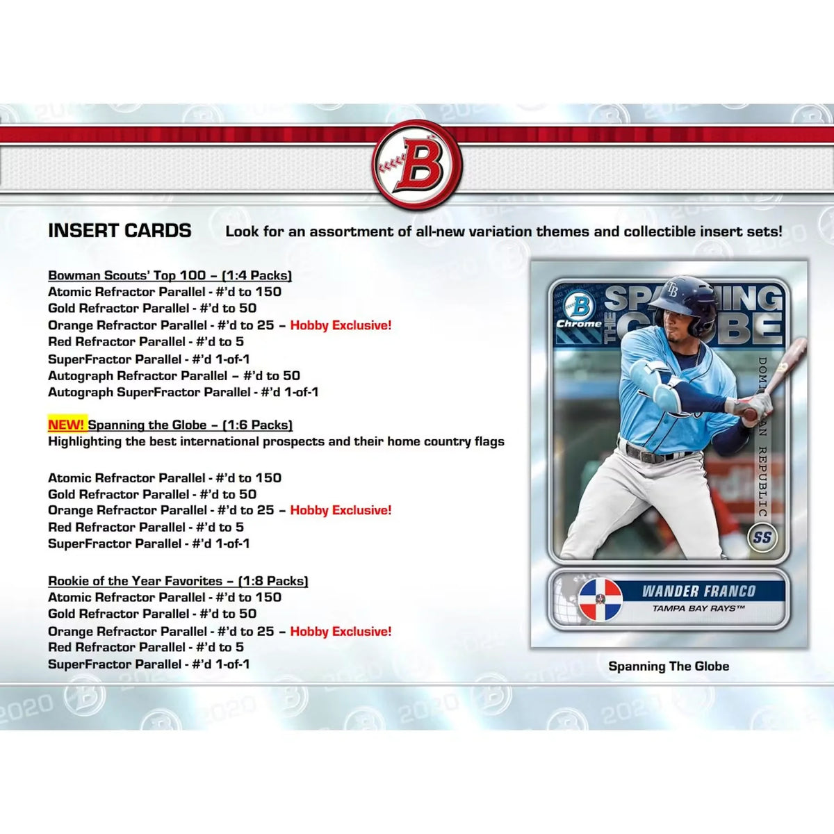 2020 Bowman Baseball Hobby 12-Box Case (Ships Sealed Only) - D | P6052891