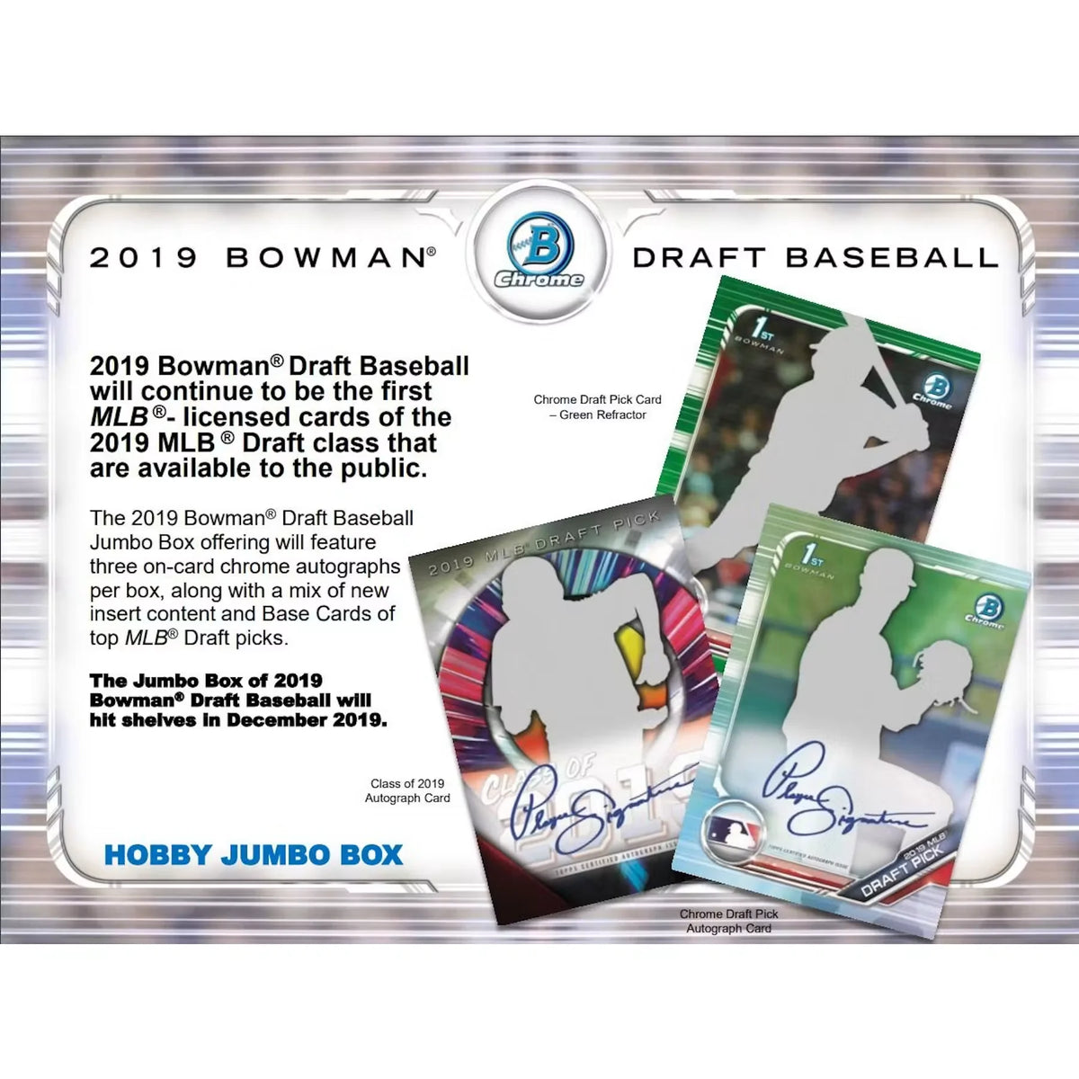 2019 Bowman Draft Baseball Hobby Jumbo 8-Box Case (Ships Sealed Only) | P6052914