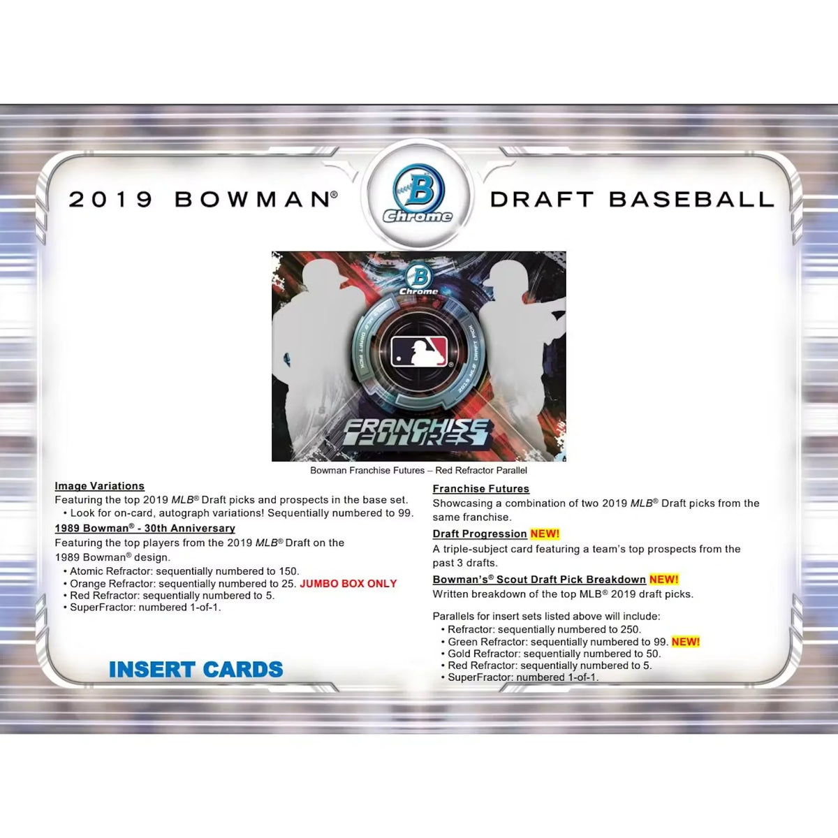 2019 Bowman Draft Baseball Hobby Jumbo 8-Box Case (Ships Sealed Only) | P6052914