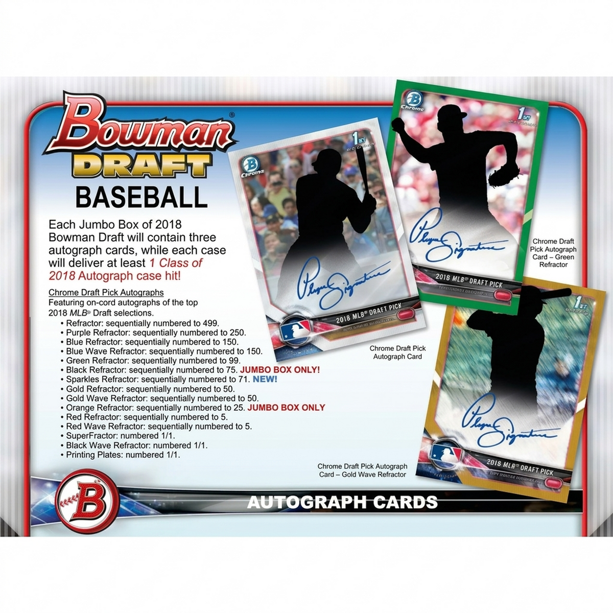 2018 Bowman Draft Baseball Hobby Jumbo 8-Box Case (Ships Sealed Only) - D | P6052930