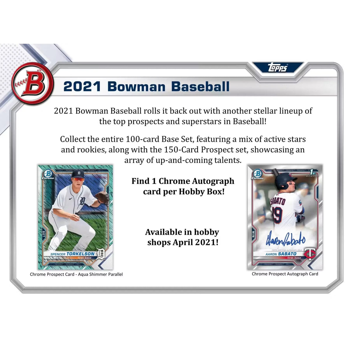 2021 Bowman Baseball Hobby 12-Box Case (Ships Sealed Only) - D | P6134722