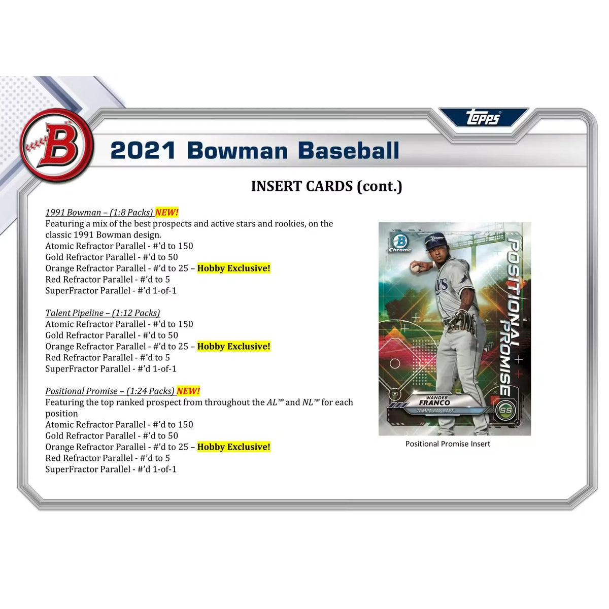2021 Bowman Baseball Hobby 12-Box Case (Ships Sealed Only) - D | P6134722
