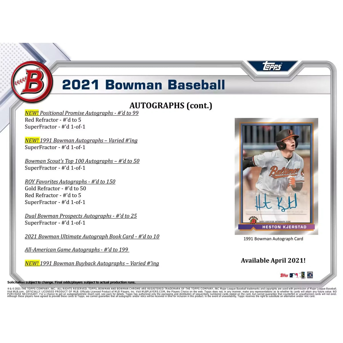 2021 Bowman Baseball Hobby Jumbo 8-Box Case (Ships Sealed Only) | P6134724