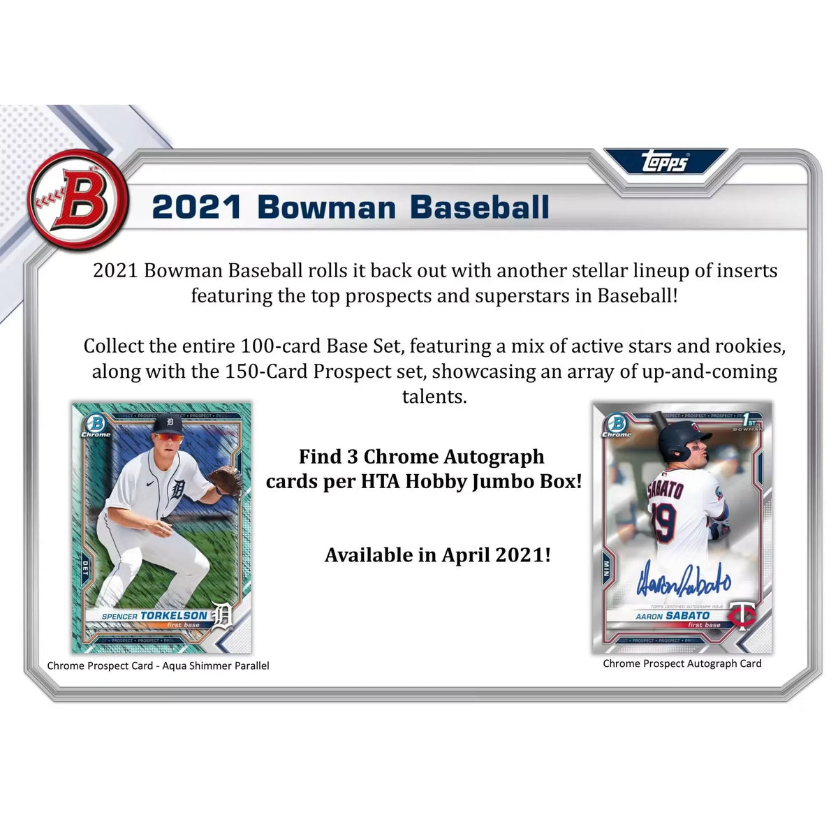 2021 Bowman Baseball Hobby Jumbo 8-Box Case (Ships Sealed Only) | P6134724