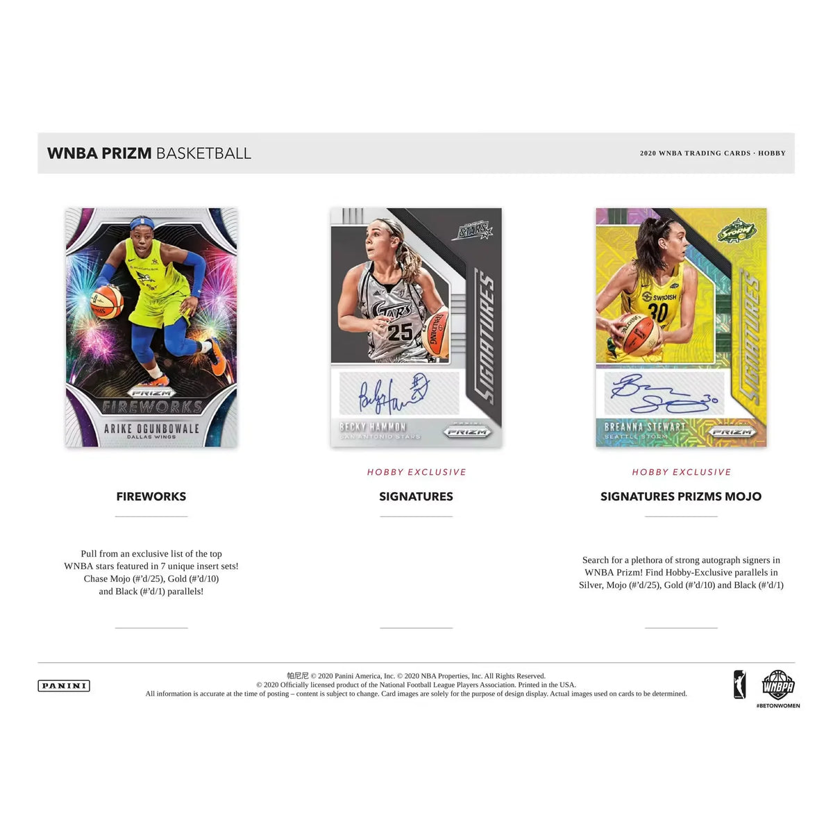 2020 Panini Prizm WNBA Basketball Hobby 12-Box Case (Ships Sealed Only) - D | P6135177