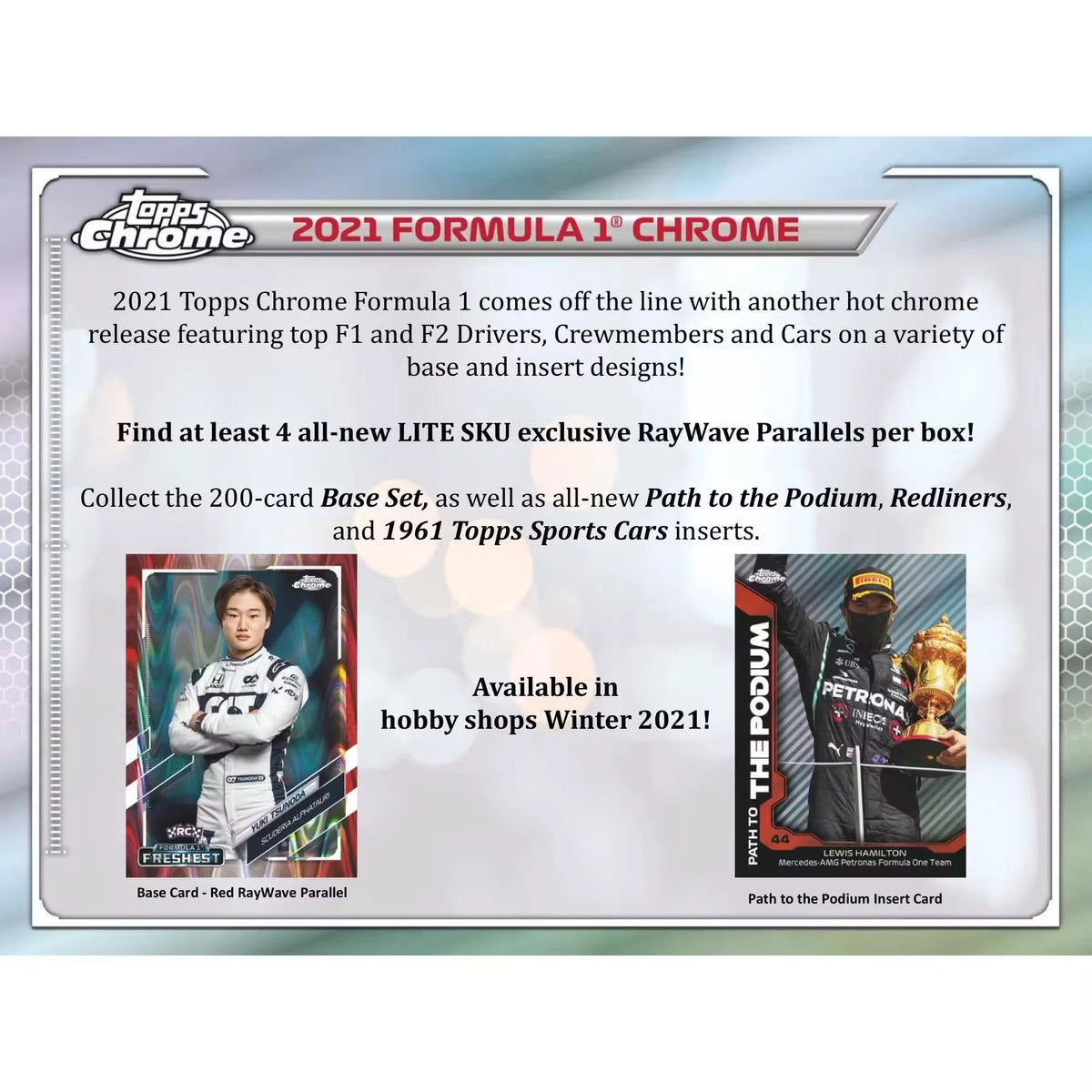 2021 Topps Chrome F1 Formula 1 Racing Hobby Lite 16-Box Case - D2 | P6135221