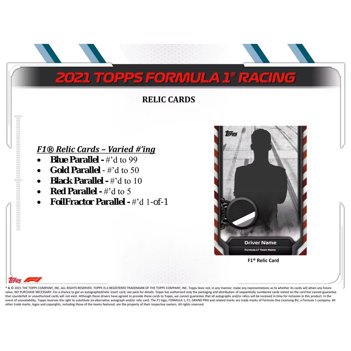 2021 Topps F1 Formula 1 Racing Hobby 12-Box Case (Ships Sealed Only) | P6135223