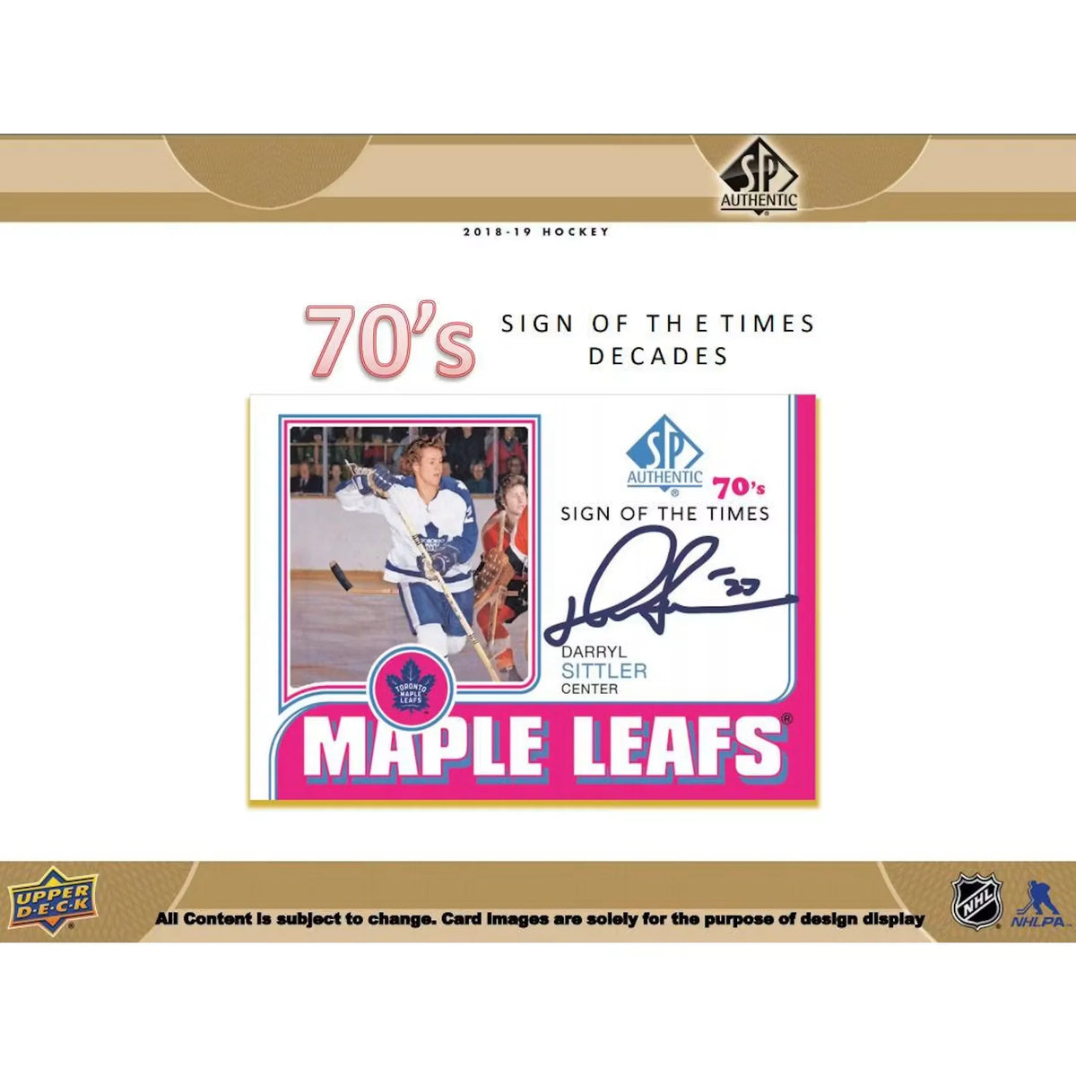 2018-19 Upper Deck SP Authentic Hockey Hobby 16-Box Case - D | P6135512