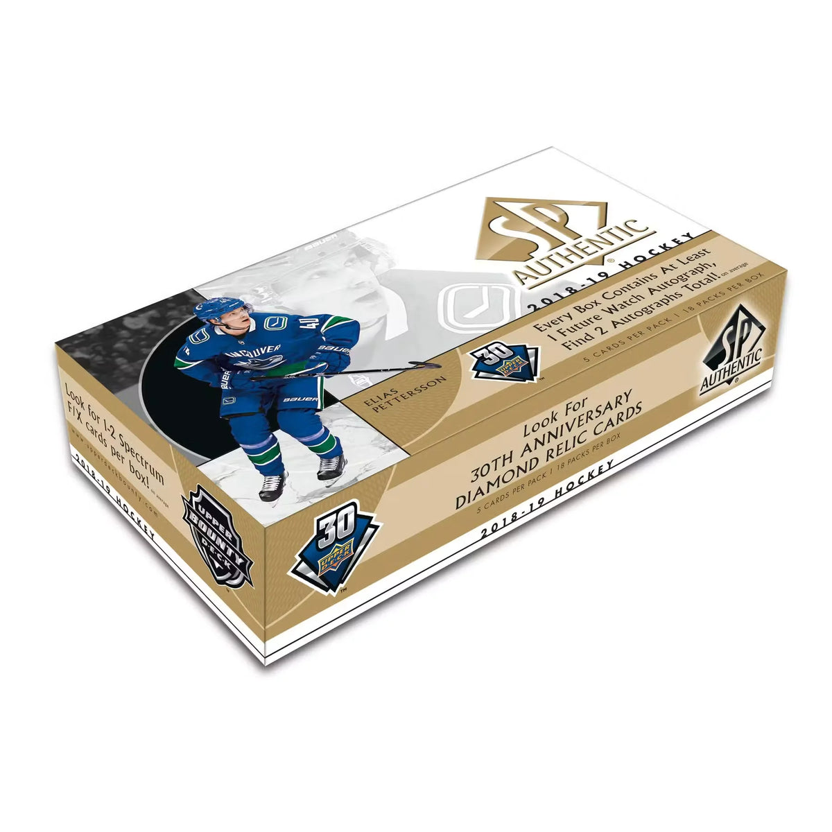 2018-19 Upper Deck SP Authentic Hockey Hobby 16-Box Case - D | P6135512
