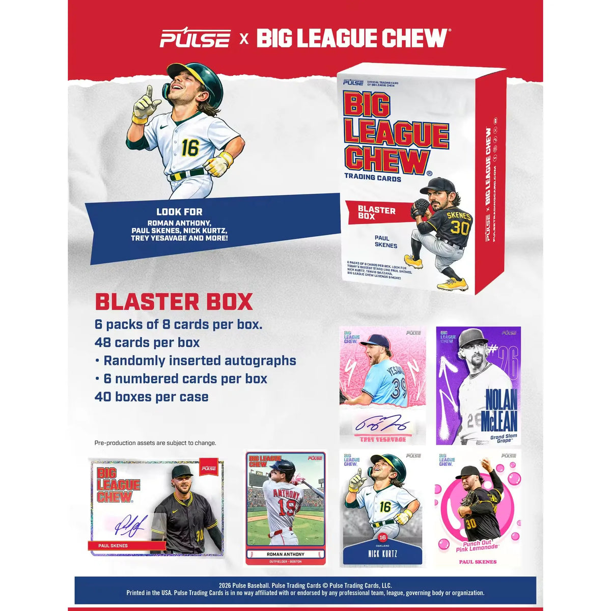 2026 Pulse Big League Chew Baseball Blaster 40-Box Case - D | P6135847