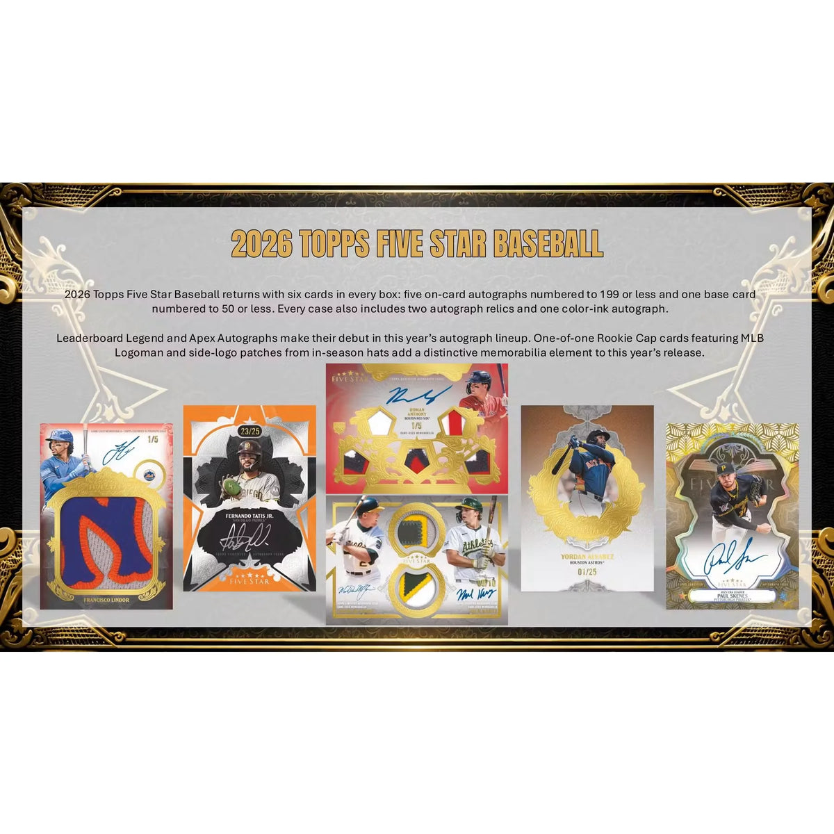 2026 Topps Five Star Baseball Hobby 3-Box Case | Presell (Ships Sealed Only) | P6135848