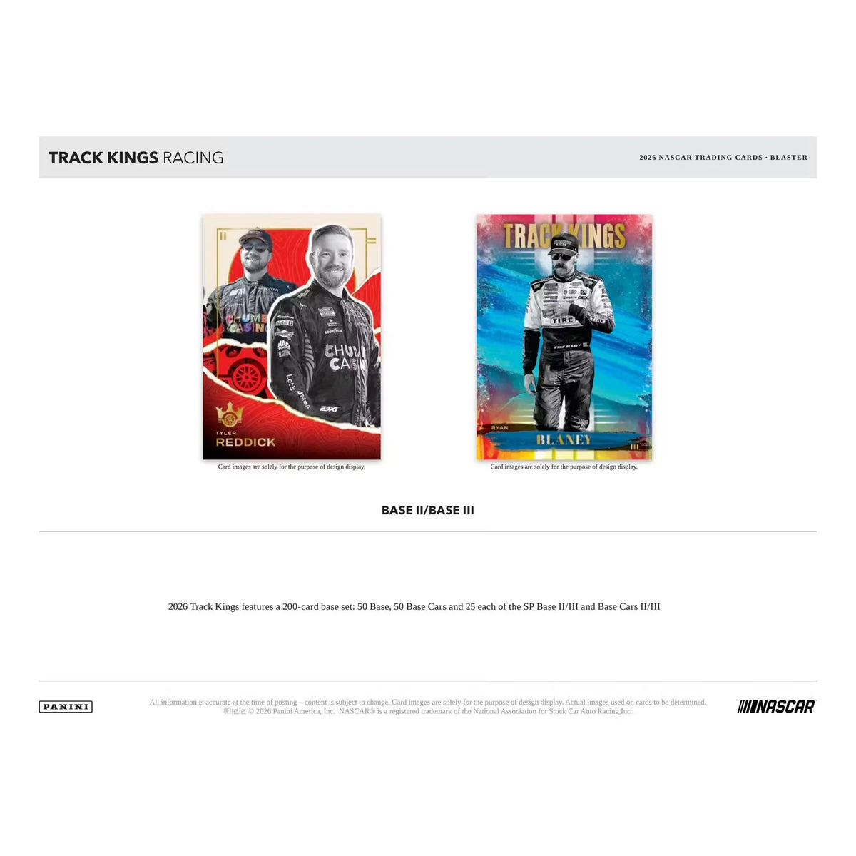 2026 Panini Track Kings NASCAR Racing Blaster Hobby 20-Box Case (Presell) - D | P6135919