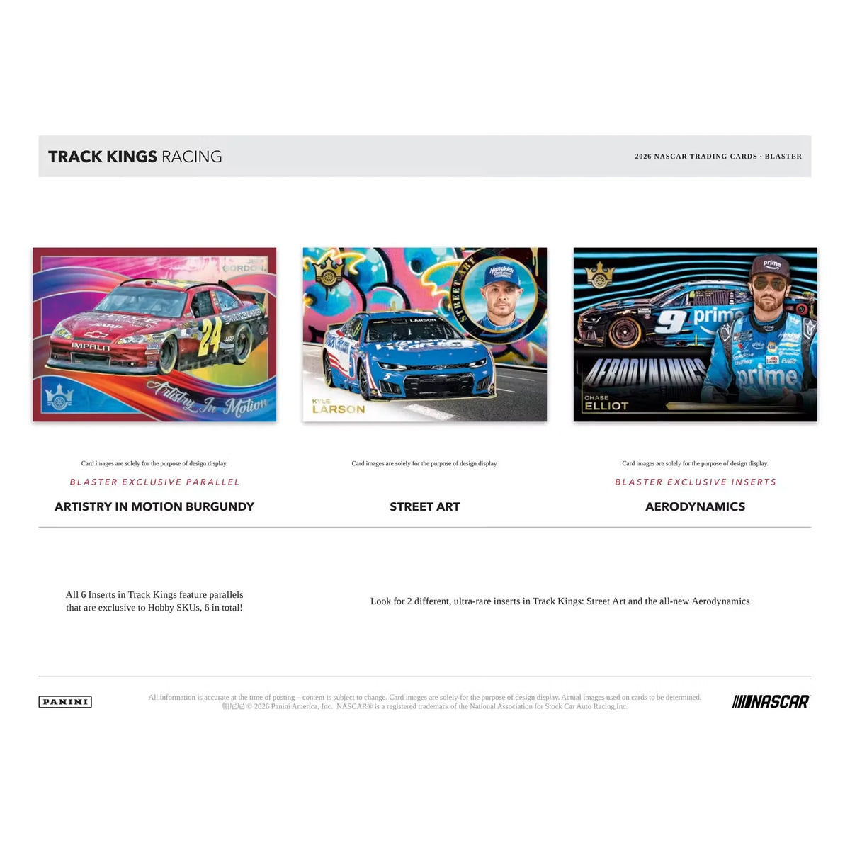 2026 Panini Track Kings NASCAR Racing Blaster Hobby 20-Box Case (Presell) - D | P6135919