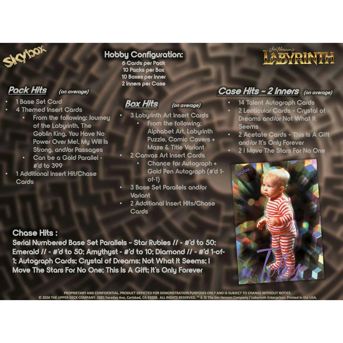2026 Upper Deck Skybox Labyrinth Hobby 20-Box Case | Presell | P6139024