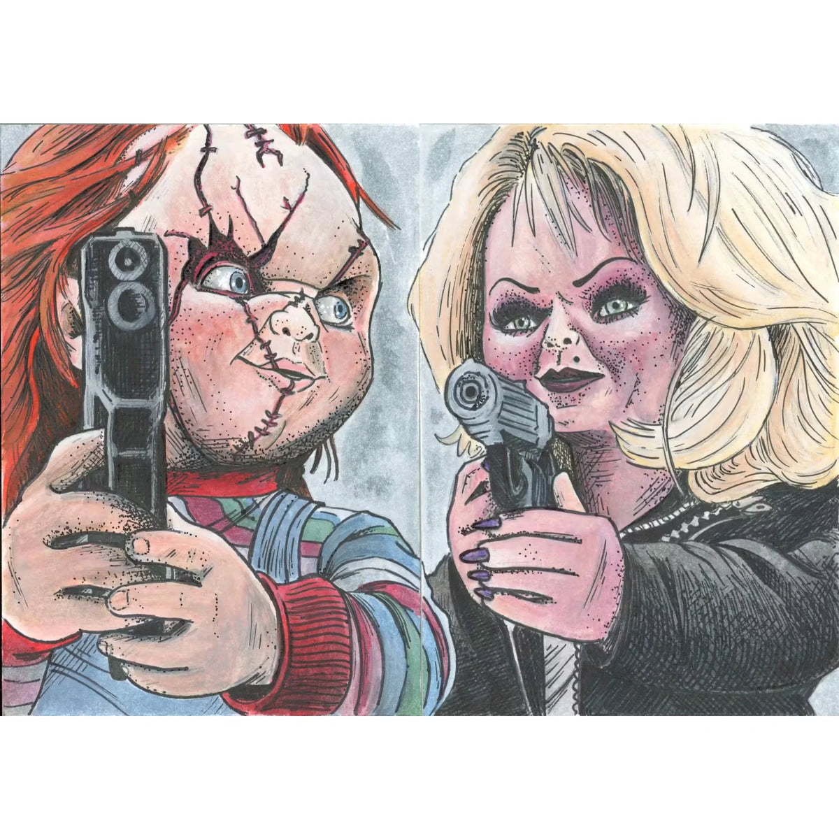 2026 Hit Parade Scream Scene III Sketch Card by Jeff Perdziak and Nick Cherre | P6572020