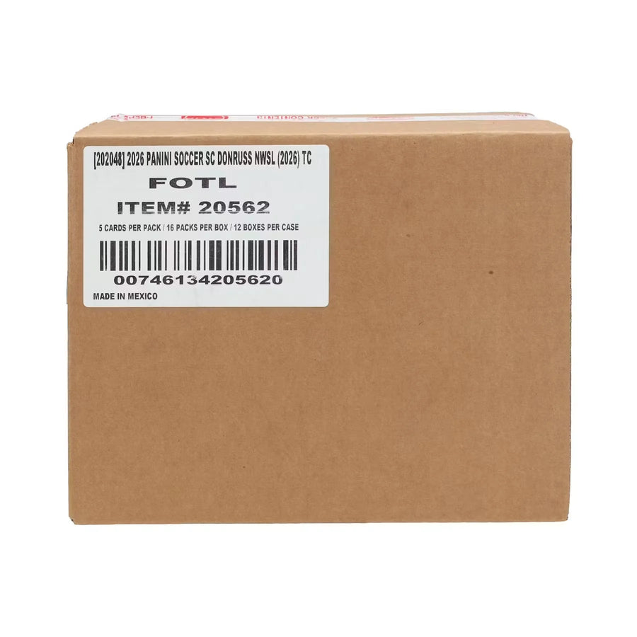 2026 Panini Donruss Optic NWSL Soccer FOTL Hobby 12-Box Case | P6573583