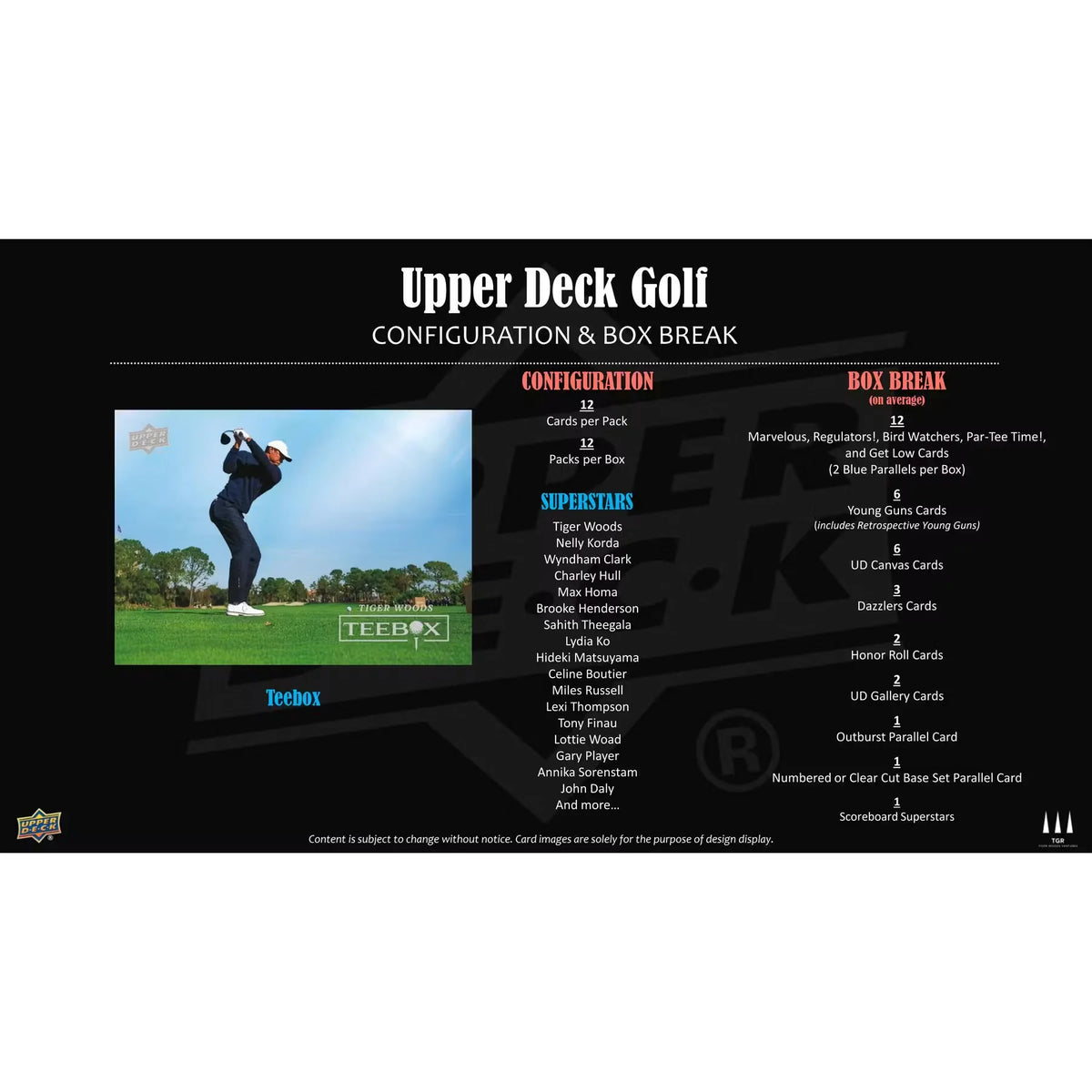 2027 Upper Deck Golf Hobby 12-Box Case | Presell (Ships Sealed Only) | P6573671