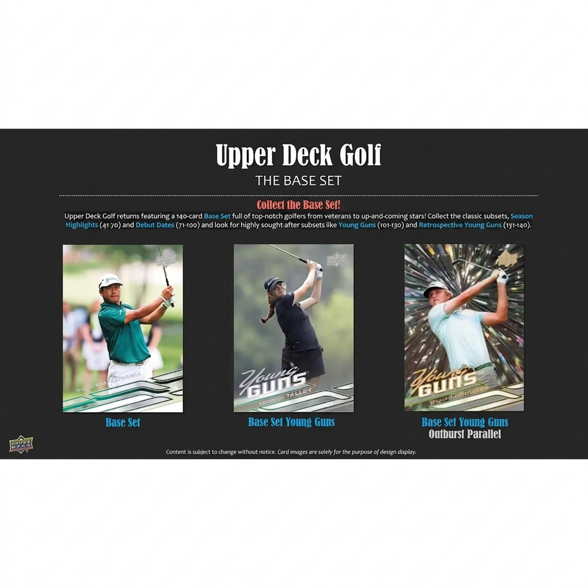 2027 Upper Deck Golf Tin Case | 12 Tins, Young Guns & Inserts | P6573674