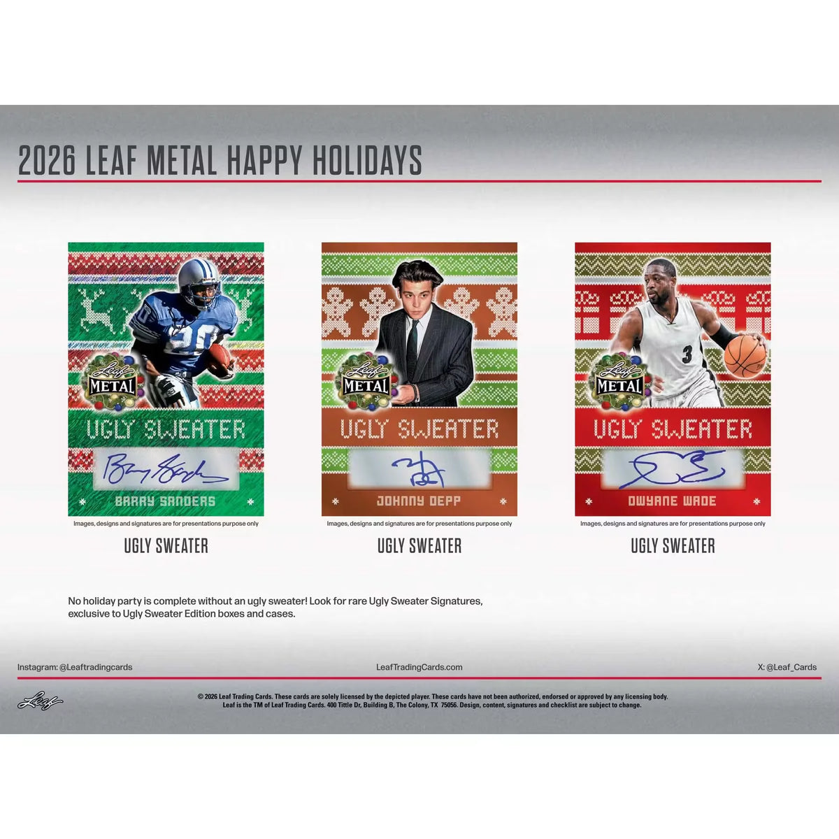 2026 Leaf Metal Happy Holidays Ugly Sweater Edition 8-Box Case (Presell) - D | P6573692