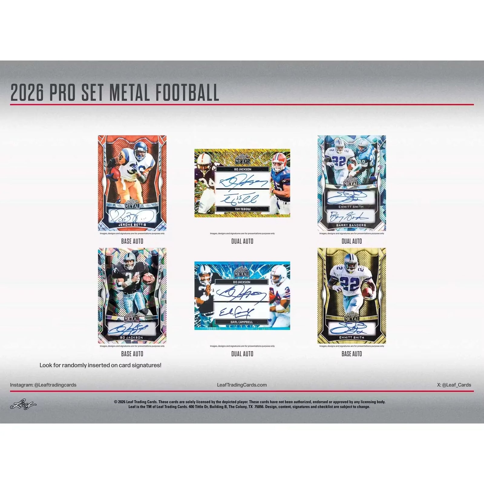 2026 Leaf Pro Set Metal Football Hobby Jumbo 8-Box Case | Presell (Ships Sealed Only)