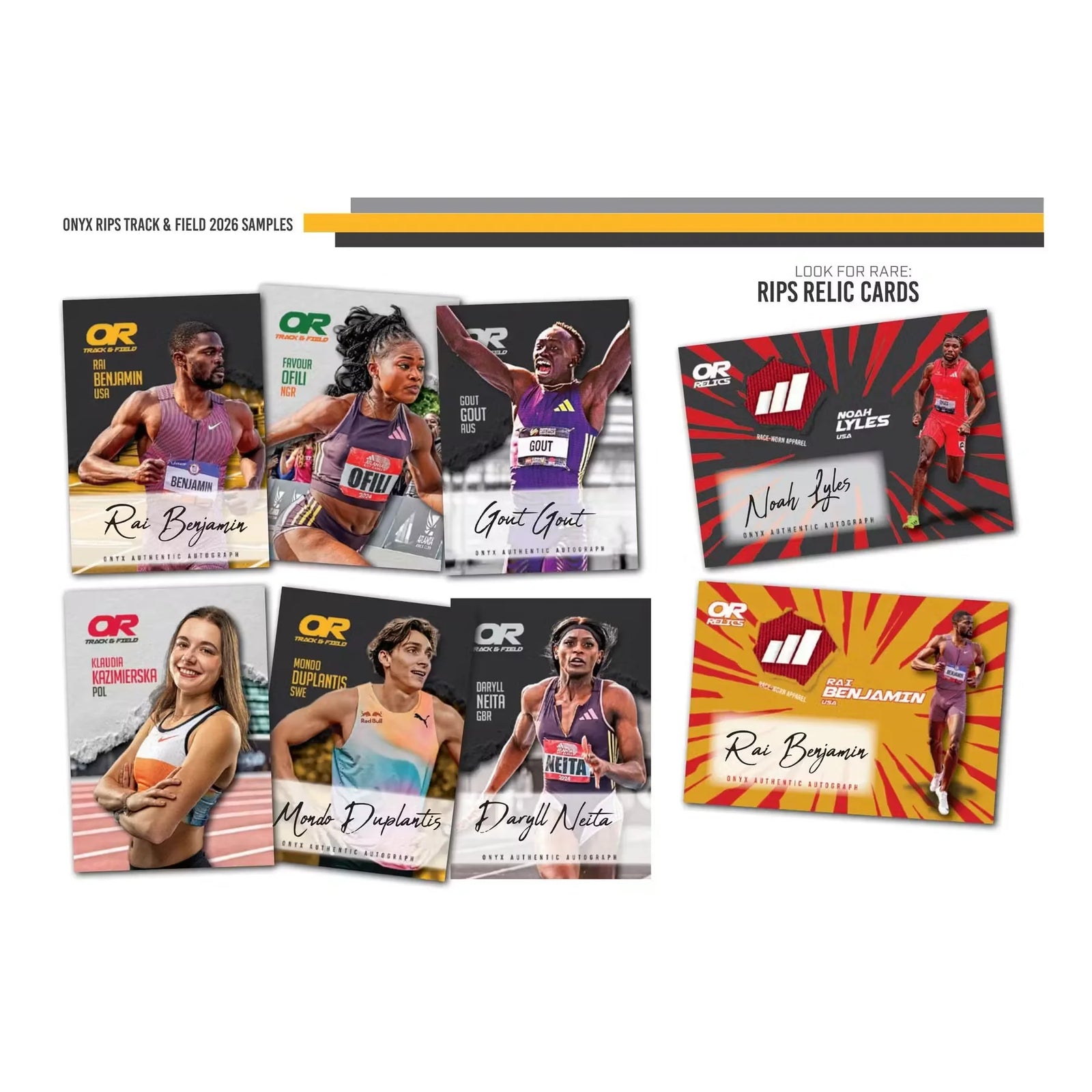 2026 Onyx Rips Track and Field Hobby 8-Box Case | Presell
