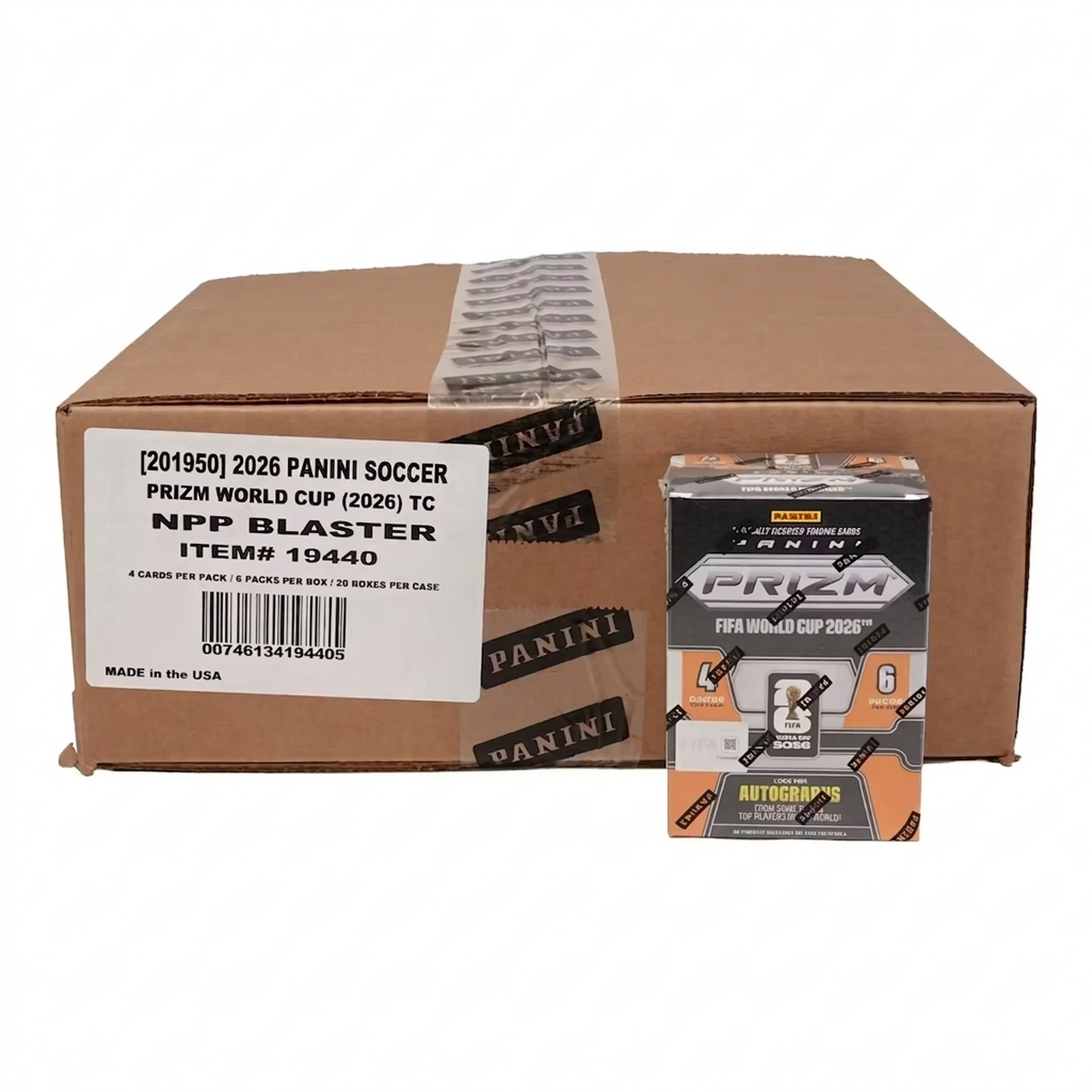 2026 Panini Prizm FIFA World Cup Soccer Blaster 20-Box Case (Ships Sealed Only)