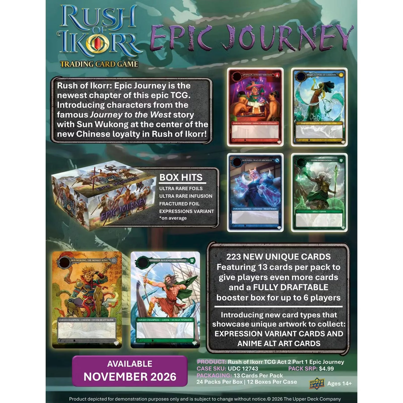 Rush of Ikorr TCG Act 2 Part 1 Epic Journey Booster 12-Box Case | Presell