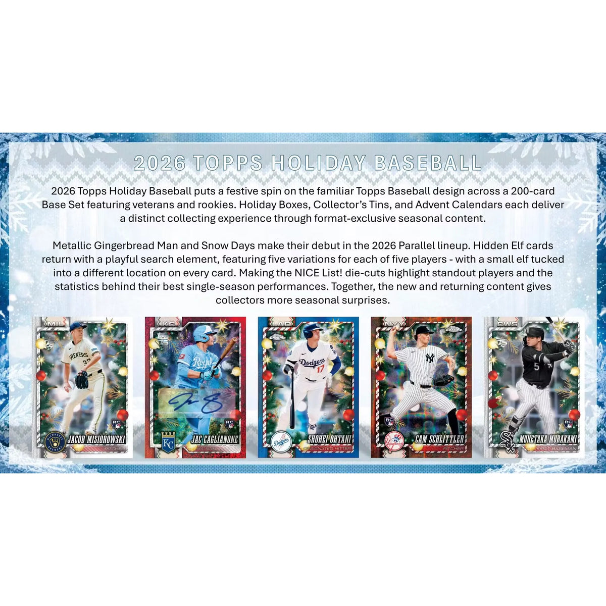 2026 Topps Holiday Baseball Hobby Collector 3-Tin 5-Box Case (Presell) - D | P6696954