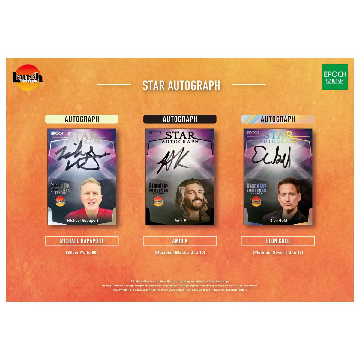 2026 Epoch Laugh Factory Stand-Up Comedian Series 1 Hobby 12-Box Case | P6700520