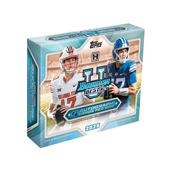 2026 Bowman University Best Football Hobby 12-Box Case | Presell | P6781654