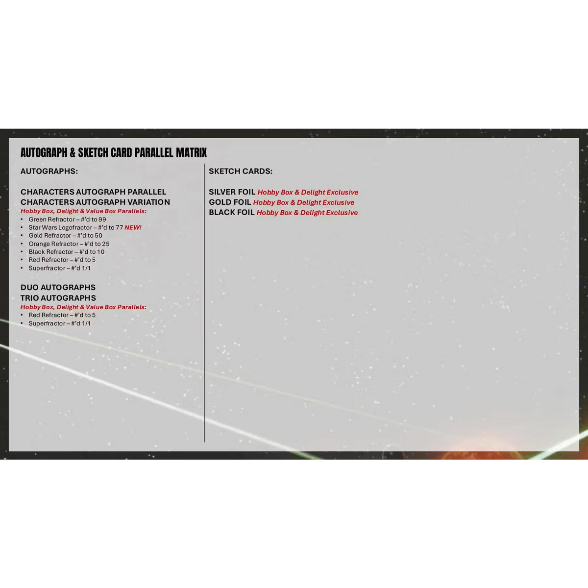 2026 Topps Star Wars Chrome Blaster 40-Box Case (Ships Sealed Only) | P7660087