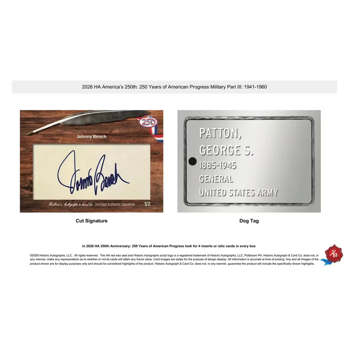 2026 Historic Autographs America's 250th Anniversary Part 3: Military Hobby | P8257846