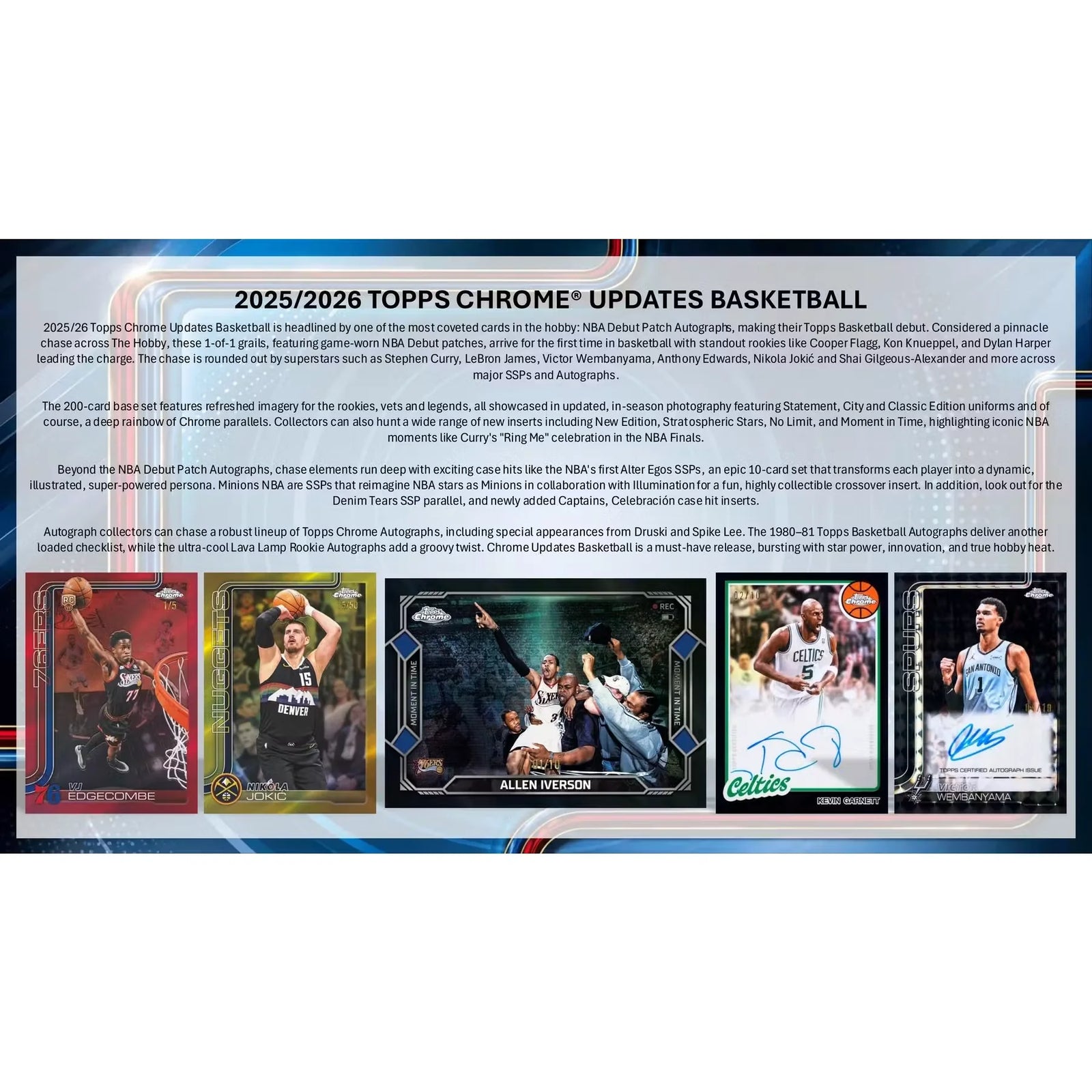 2025-26 Topps Chrome Update Basketball Blaster 40-Box Case | Presell (Ships Sealed Only)
