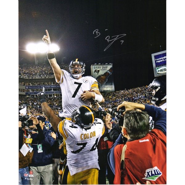 Ben Roethlisberger Pittsburgh Steelers Fanatics Authentic Autographed 16" x 20" Super Bowl XLIII Celebration Photograph - The Ballers Bank