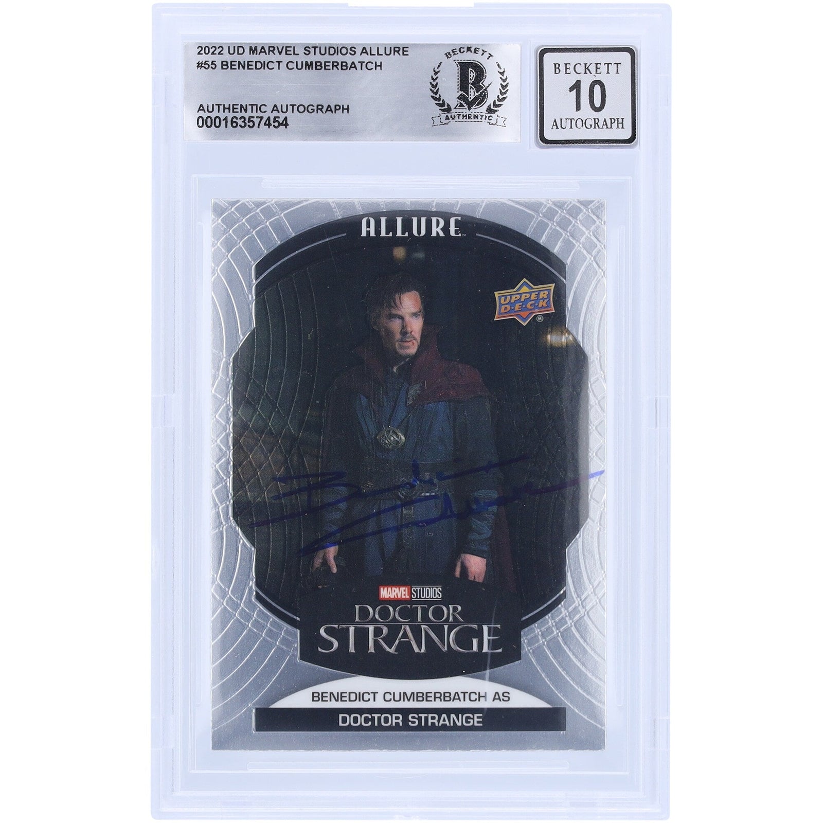 Benedict Cumberbatch Autographed 2022 Upper Deck Marvel Studios Allure 55 BAS Authenticated 10 Card - The Ballers Bank