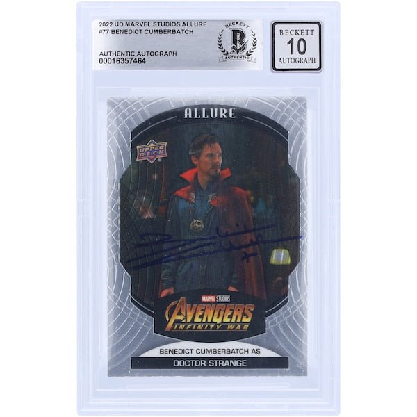 Benedict Cumberbatch Autographed 2022 Upper Deck Marvel Studios Allure 77 BAS Authenticated 10 Card - The Ballers Bank