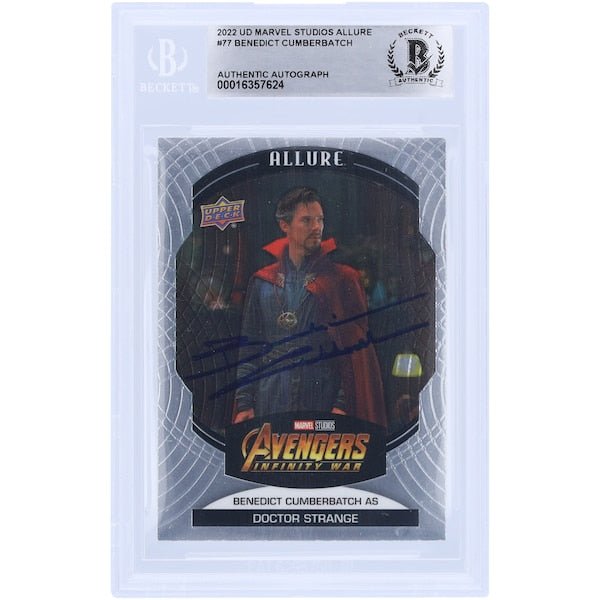 Benedict Cumberbatch Autographed 2022 Upper Deck Marvel Studios Allure 77 BAS Authenticated Card - The Ballers Bank