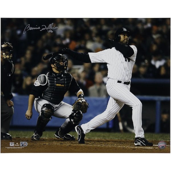 Bernie Williams New York Yankees Autographed Fanatics Authentic 16" x 20" Hitting Photograph - The Ballers Bank
