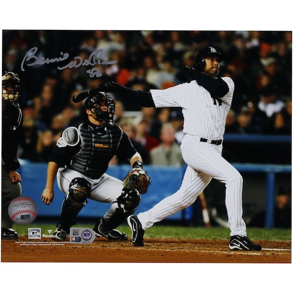 Bernie Williams New York Yankees Autographed Fanatics Authentic 8" x 10" Hitting Photograph - The Ballers Bank