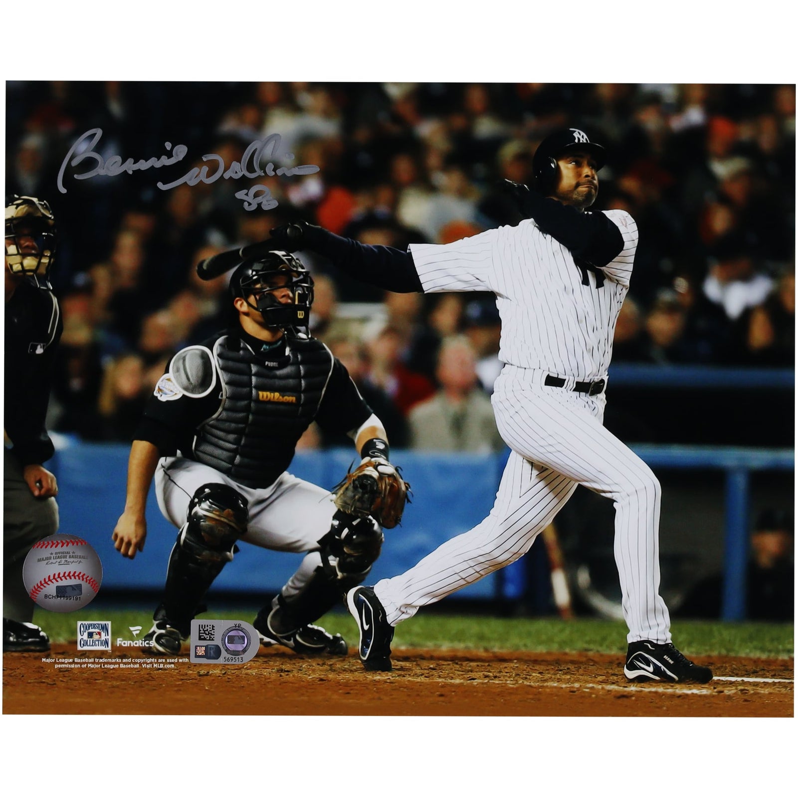 Bernie Williams New York Yankees Autographed Fanatics Authentic 8" x 10" Hitting Photograph - The Ballers Bank