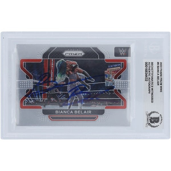 Bianca Belair WWE Autographed 2022 Panini Prizm 9 Beckett Fanatics Witnessed Authenticated Card - The Ballers Bank