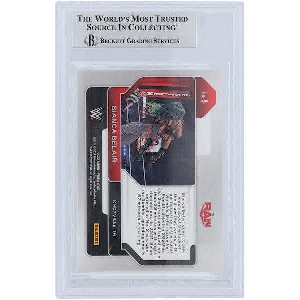 Bianca Belair WWE Autographed 2022 Panini Prizm 9 Beckett Fanatics Witnessed Authenticated Card - The Ballers Bank