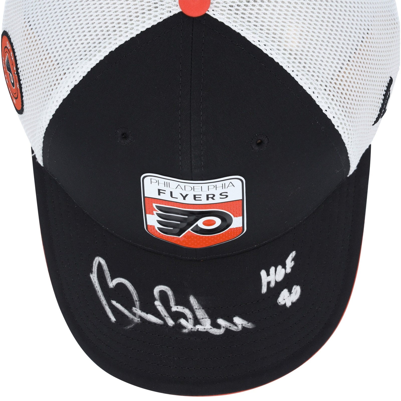 Bill Barber Philadelphia Flyers Autographed Fanatics Authentic Draft Fanatics Cap with "HOF 90" Inscription - The Ballers Bank