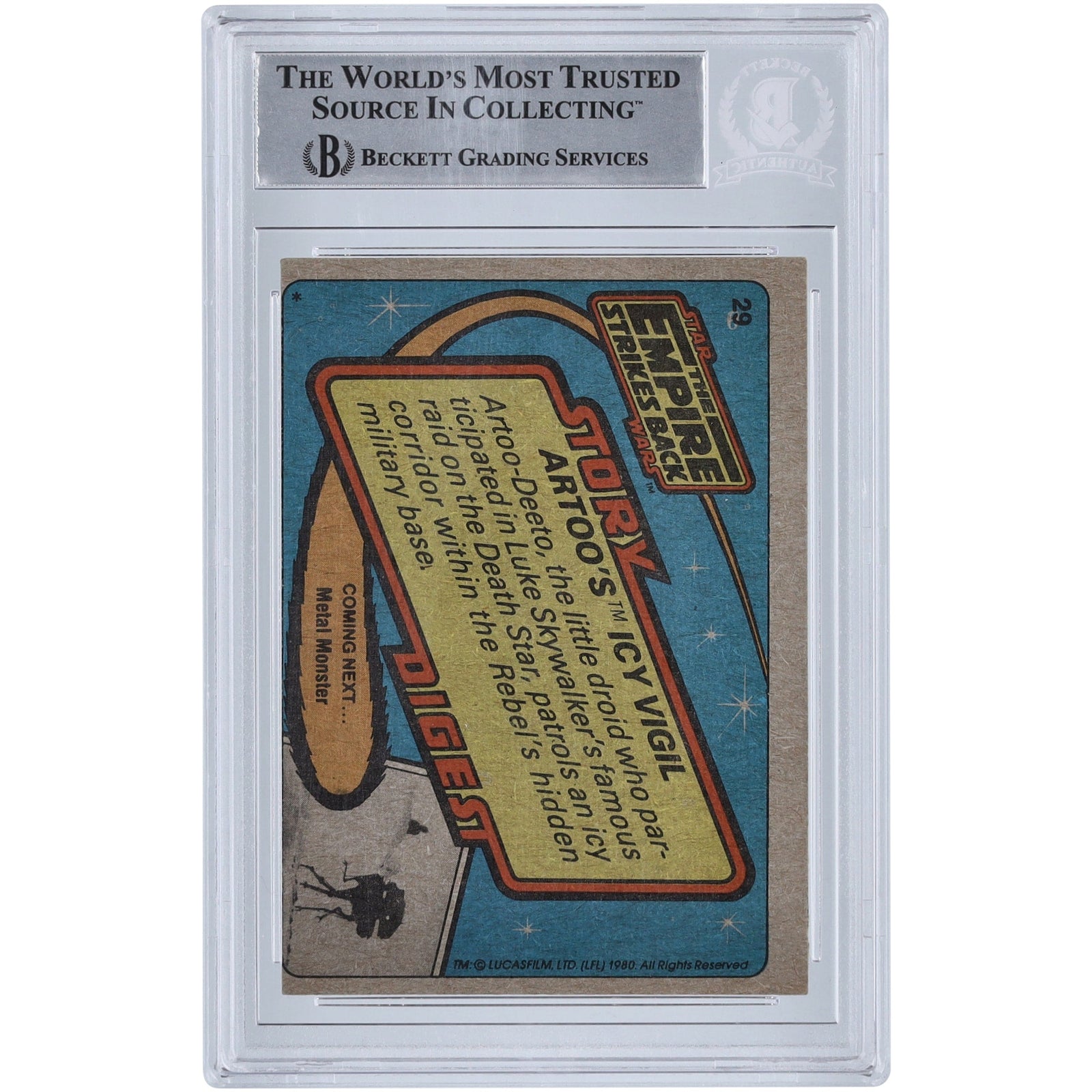 Bill Hargreaves Star Wars Autographed 1980 Topps 29 BAS Authenticated Card - The Ballers Bank