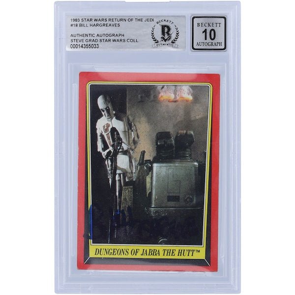 Bill Hargreaves Star Wars Autographed 1983 Topps Return of the Jedi 18 BGS Authenticated 10 Card - The Ballers Bank